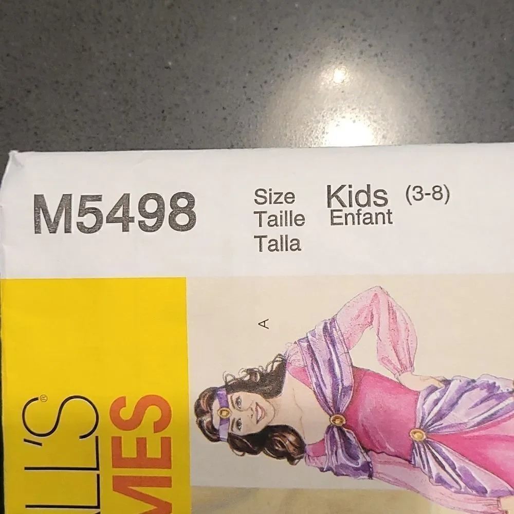 McCall's costume pattern M5498 infant and kids sz 3-8